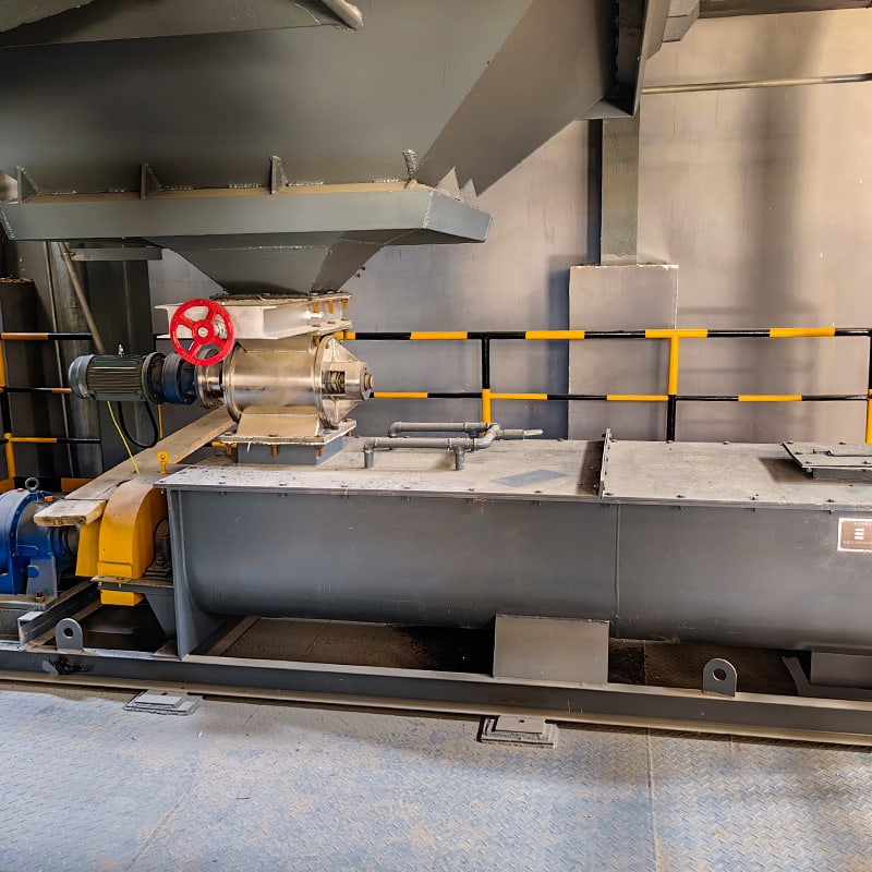 双轴除尘加湿器搅拌机